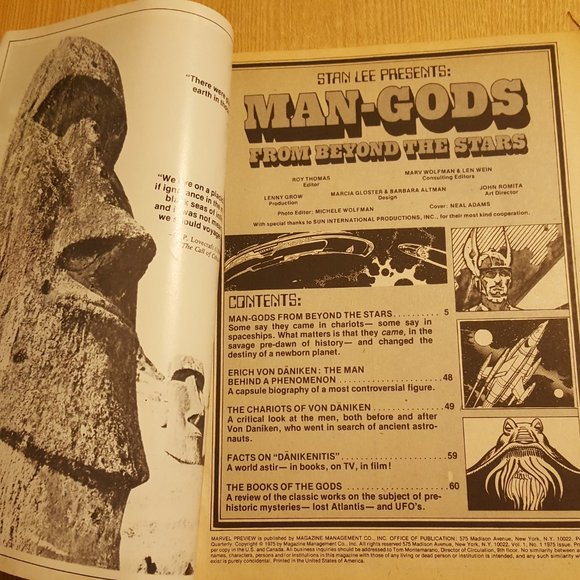 Vintage 1975 MARVEL PREVIEW #1 MAGAZINE MAN-GODS - Picture 11 of 13